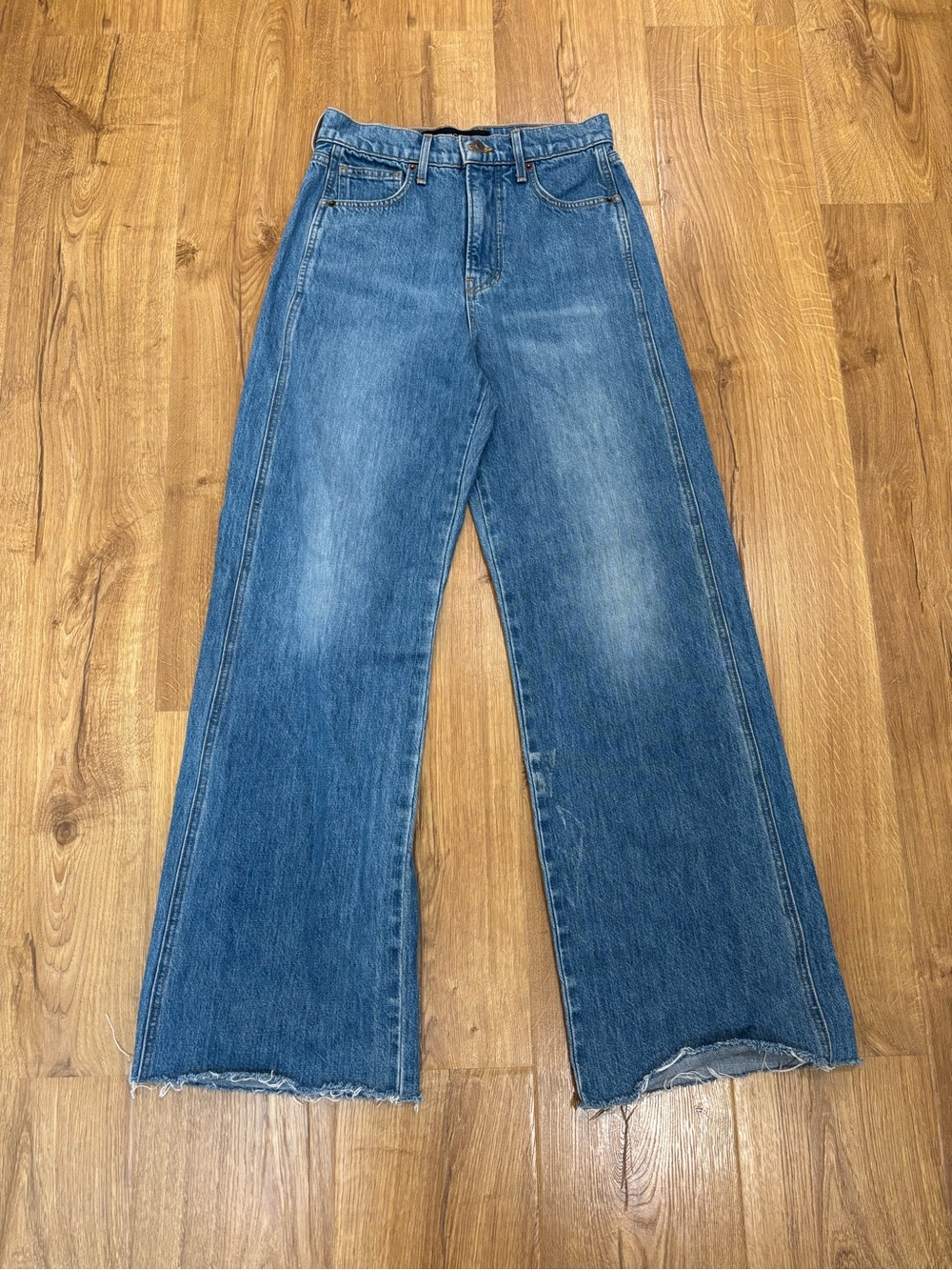 Veronica Beard Taylor Wide Leg High Rise Jeans